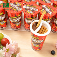 Luyuan Usine Directe En Gros OEM Dessin Animé Solide Composé Chocolat Tasse Bâtons Enfants Doux Snack Saveur Personnalisée Cadeau De Fête