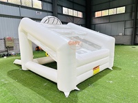 Jeu de frappe gonflable de jeu de tir de basket-ball gonflable blanc de carnaval pour des locations de partie