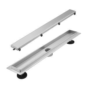 Cubierta de Drenaje <span class=keywords><strong>Lineal</strong></span> para Ducha de Acero Inoxidable, Inserto para Canal, Atrapa Pelos para Baño, Más Vendido - Product Image 1