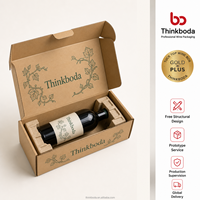 Boîte d'expédition de vin en carton ondulé personnalisée avec insert en pulpe moulée, emballage en papier kraft pour vin rouge, vin blanc, spiritueux