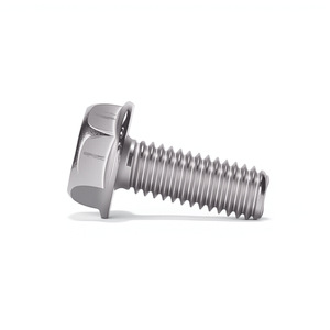 201 Stainless Steel Hex <b>Flange</b> <b>Bolts</b> M4 M5 M6 Fully Threaded With Washers National Standard Grade B Level 4.8 - Product Image 3