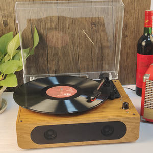 온라인 레코드 플레이어 구매 50 미만 휴대용 빈티지 축음기 블루투스 비닐 플레이어 스피커 전원 스피커 턴테이블 - Product Image 2