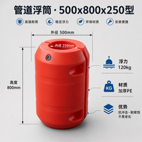 Pontón de Dragado de PE de 250 mm de Diámetro, Rojo, de Gran Capacidad, para Minería Submarina y Tuberías Submarinas, Personalizado OEM, Superventas