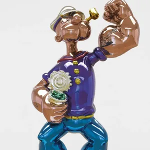 Estatua de Popeye de Fibra de Vidrio Color Cromo, Venta Caliente de Fábrica - Product Image 2