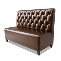 Banquette de restaurant en cuir PU capitonnée, double siège à dossier haut, pour café, bar, ou restaurant commercial – Vente en gros
