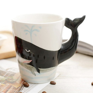 Mug à café en céramique créatif avec poignée en forme de coq 3D, peint à la main, tasse en céramique pour les amoureux des animaux, cadeau - Product Image 3
