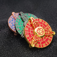 Vente en gros 7-en-1 Dés de roulette en métal sculpté Spinner Jeu de RPG Cadeau de décompression avec logo personnalisé Dés gyroscopiques