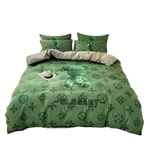Hot sale home textile Cartoon Pattern Printed polyester bed sheet bedding set for Children
