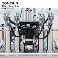 ZONESUN ZS-SV4HS automatique Servo moteur pompe à Piston jus vin lait cosmétique shampooing Gel quantitatif savon liquide Machine de remplissage
