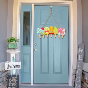 Decorazione del segno di legno della brezza del gelato di estate casa porta d'ingresso anteriore appesa all'ingrosso - Product Image 3