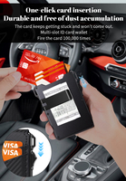 Portefeuille bifold en PU anti-RFID, fin, texturé fibre de carbone, porte-cartes, pince à billets, fenêtre transparente pour carte d'identité