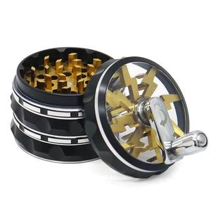 Nuevo Molinillo de Hierbas de Aluminio de 63 mm y 2.5 Pulgadas, 4 Piezas, con Logotipo Personalizado, Dientes de Rayo, Molinillo de Tabaco Manual - Product Image 4