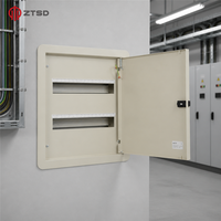 Boîtier de distribution électrique basse tension mural en métal avec double porte