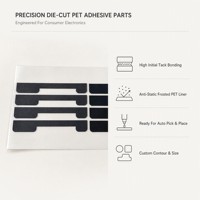 Ruban adhésif double face acrylique 3M 467 découpé sur mesure, 0,275 mm, adhérence élevée, bande crantée pour collage de modules FPC de batterie électronique