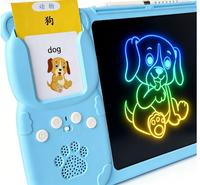 Kartu Flash Berbicara untuk Balita 8 Inci dengan Tablet 2-in-1 LCD, 112 Kartu, OEM, Mainan Edukasi Anak
