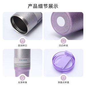 Diamond Paint Ice King Cup 30oz 890ml 304 Stainless Steel Vacuum Insulated Tumbler For Travel - Product Image 4