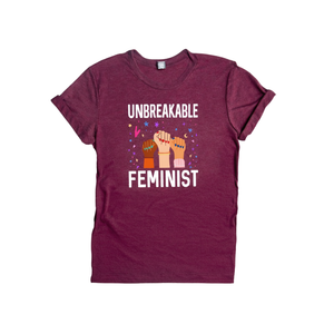 T-shirt femminista indistruttibile da donna, vestibilità regolare, in cotone, casual, girocollo, manica corta, per tutte le stagioni, in jersey stampato - Product Image 1