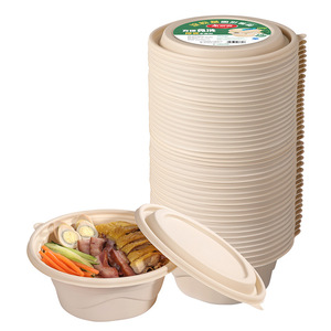 กล่องอาหารกลางวันแบบใช้แล้วทิ้งทำจากแป้งข้าวโพดย่อยสลายได้650มล. สามารถปรับแต่งได้ - Product Image 5