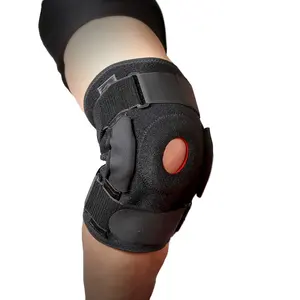 Bantalan Gel Patella Pelindung Lutut, Penstabil Samping Logam Penyangga Kompresi Dapat Disesuaikan untuk Nyeri Arthritis