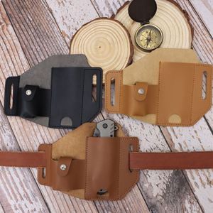 Outdoor Waist Multitool Sheath PU <b>Leather</b> <b>Tool</b> Pouch Holster Pocket Organizer with Belt Loop for Compass Knife - Product Image 2