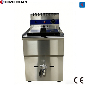 مقلاة عميقة تجارية عالية الإنتاجية تعمل بالغاز من الفولاذ المقاوم للصدأ سعة 18 لتر بقوة 4.8 كيلو واط حالة جديدة بيع مباشر من المصنع بدرجة حرارة ثابتة - Product Image 1