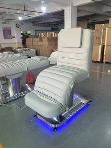 Super Luxury 3 Motors White Physiotherapy SPA Salon Furniture Electric Massage Facial Beauty Bed Synthetic Leather Massage Table - Product Image 6