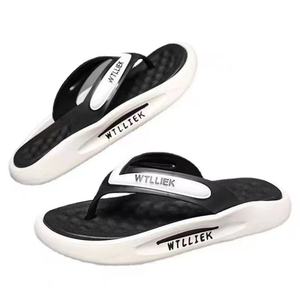 Chanclas deportivas Nicecin para hombre, suela gruesa de EVA suave, sandalias de playa con plantilla de masaje, antideslizantes, pantuflas de verano para exteriores, logotipo personalizado. - Product Image 2