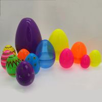 Vente en gros pas cher Oeuf de Pâques grande taille DIY jouets en plastique personnalisé coquille d'oeuf peinte