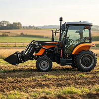 Tracteur agricole à 4 roues motrices, équipement agricole multifonctionnel avec motoculteur, pneus pour gazon et accessoires de tracteur complets