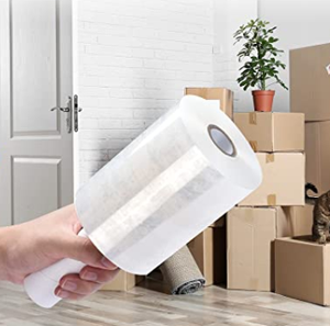 Lldpeprat包裹，太平洋邮包5英寸1000英尺80号厚 (20微米) 带手柄的迷你透明工业拉伸包装膜 - Product Image 6