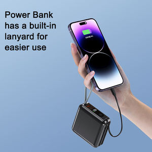 Cargador de batería externo de 20000 mAh con cables de carga rápida integrados, para iPhone, Samsung Galaxy, Pixel, <span class=keywords><strong>LG</strong></span> - Product Image 6
