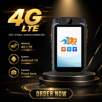 Kamera Tubuh Pintar Android 14 Video 2K Resolusi 64MP IP68 Pelacakan GPS Pembaca NFC Darurat SOS Memori 512GB
