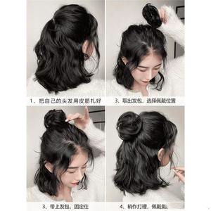 Bun Wig Flower Bun Women's Hair Clip Lazy Hair Bun Maker Fluffy Natural Half Bun High Temperature Wire Hair Material - Product Image 4