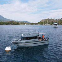Kapal Pesiar Mewah Aluminium Gospel Offshore Easy Craft, Kapal Pancing Sport, Lambung V-Deep Bersertifikasi CE, Konstruksi Dilas, Motor Tempel