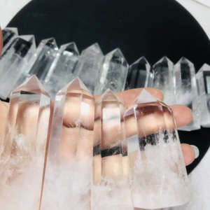 Bán buôn tự nhiên rõ ràng thạch anh tháp đánh bóng đẹp tinh thể điểm cho trang trí - Product Image 1