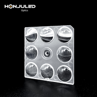 HONJU Custom 8 1 Multi Source PC LED Optical Lens IP65 90 Degree Beam Angle High Efficiency Outdoor Commercial Lighting 2-Year