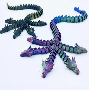 Trendy leveranciers groothandel decoraties 3D geprinte plastic Frozen film tv thema 1/12 schaal vijfkoppige slang Chinese draak - Product Image 3