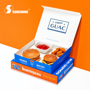 Fabricant de boîtes de papier jetables recyclables et laminées mates personnalisées pour hamburger, biscuits, beignets, <span class=keywords><strong>boulangerie</strong></span>. - Product Image 3