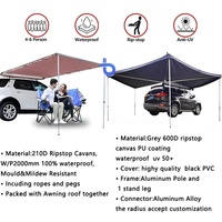 Tente de camping pour voiture 270, imperméable, avec parois latérales autoportantes, en toile