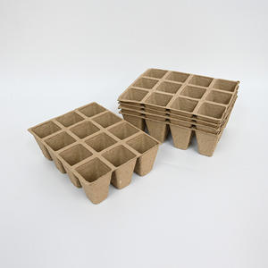 Macetas Desechables para Vivero al por Mayor, Cuadradas y Redondas de 6cm y 8cm, Bandejas de Pulpa de Alta Capacidad de 12 Celdas con Orificios para Germinación de Semillas - Product Image 5