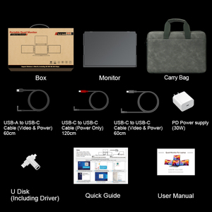 จอภาพพกพาขนาด 15.3 นิ้ว ความละเอียด 1200P แบบ Quad พอร์ต Type C หน้าจอ IPS HDR 100% SRGB สำหรับใช้งานธุรกิจ ขยายหน้าจอแล็ปท็อป - Product Image 6
