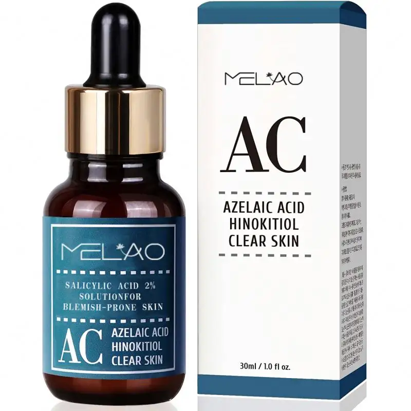 MELAO Azelaic Acid Hinokitiol Clear Skin Original Solution Salicylic Acid 2% Serum Exfoliate Organic Skincare Serum