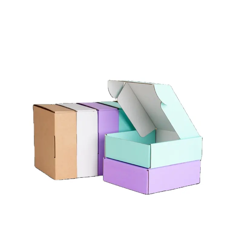 Epack Wholesale Cosmetics Clothes Gift Packaging Cardboard Box Custom Logo Print Folding Corrugated Shipping Mailer Paper Box