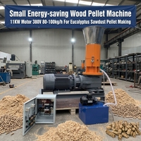 Petite machine à granulés de bois à économie d'énergie avec moteur de 11 kW, 380 V, capacité de 80-100 kg/h pour la fabrication de granulés à partir de sciure d'eucalyptus