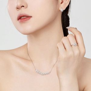 Dylam Classic Fashion Fine Jewelry Women 925 Sterling Silver Rhodium Plated 5A <b>Cubic</b> <b>Zirconia</b> Snowflake Daily Jewelry <b>Rings</b> - Product Image 2
