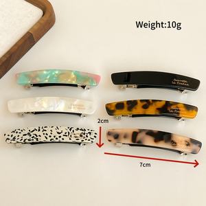 Pinza de Pelo de Acetato de Alta Calidad de 7 cm para Mujer, Pinza Francesa con Resorte Metálico - Product Image 2