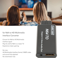 Convertisseur N64 vers HDMI HD TV 1080P pour console de jeu Adaptateur NGC vers HDTV AV pour Nintendo 64 Adaptateur audio vidéo HD 1080P NTSC/PAL
