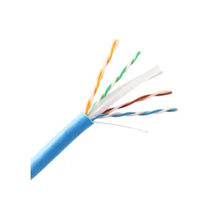 Bulk Ethernet 4 pares Cat6 Utp 24 AWG Cable sólido cobre desnudo 23AWG 0,57mm Cat6 Cable Plenum 305m/1000ft Box Utp Cat 6a