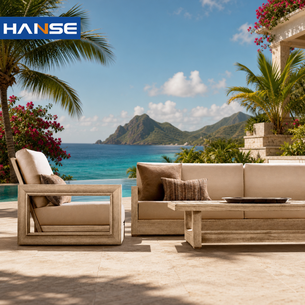 solid wood outdoor sofa