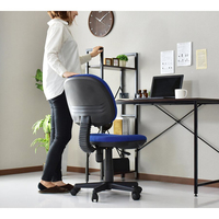 Chaise de bureau ergonomique sans accoudoirs pour dactyliste, réglable, pivotante, en tissu traditionnel